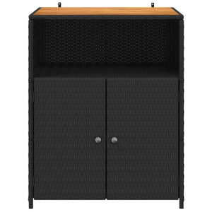 Schwarzer Rattanschrank 70x50x87cm