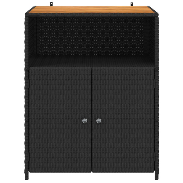 Schwarzer Rattanschrank 70x50x87cm