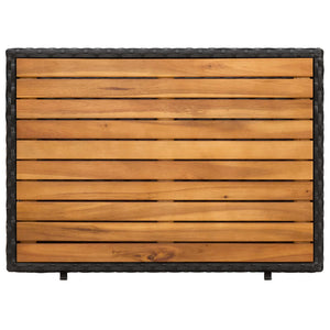 Schwarzer Rattanschrank 70x50x87cm
