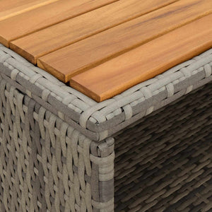 Grauer Rattan Schrank mit Tür