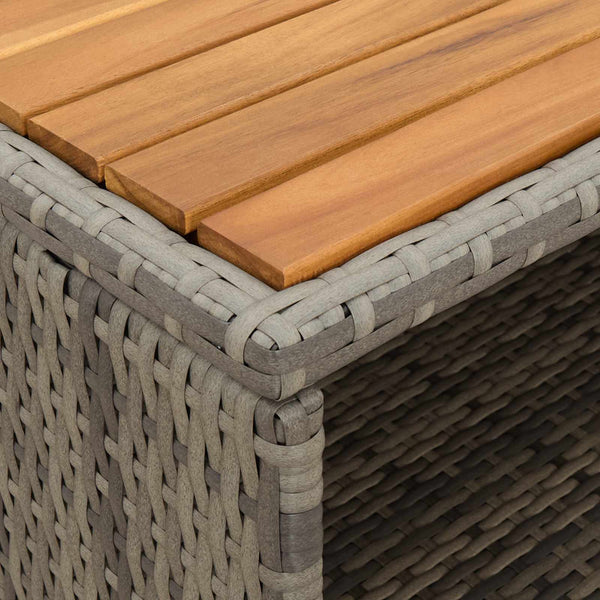 Grauer Rattan Schrank mit Tür