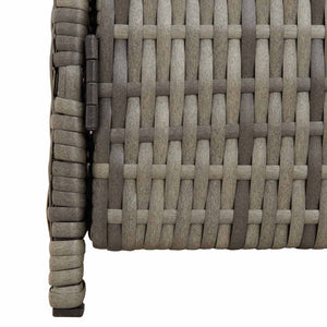 Grauer Rattan Schrank mit Tür