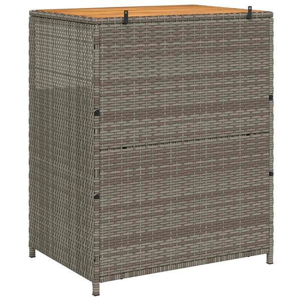 Grauer Rattan Schrank mit Tür