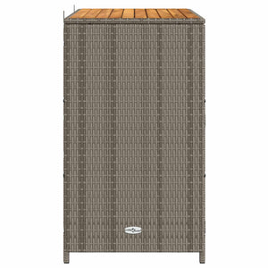Grauer Rattan Schrank mit Tür