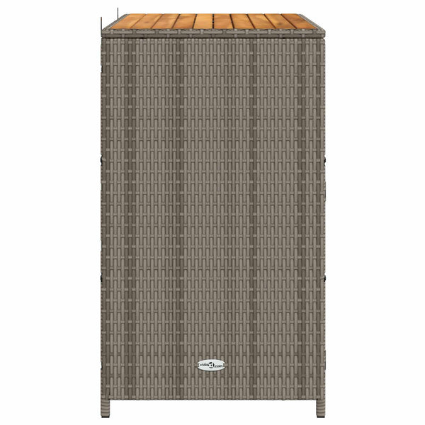 Grauer Rattan Schrank mit Tür
