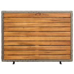 Grauer Rattan Schrank mit Tür