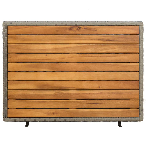 Grauer Rattan Schrank mit Tür