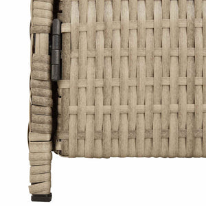 Beiger Rattan Schrank mit Tür