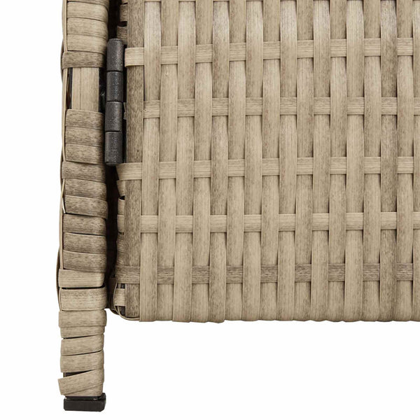Beiger Rattan Schrank mit Tür