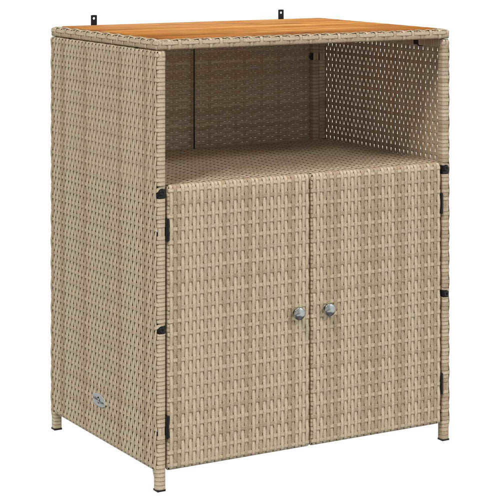 Beiger Rattan Schrank mit Tür