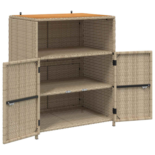 Beiger Rattan Schrank mit Tür