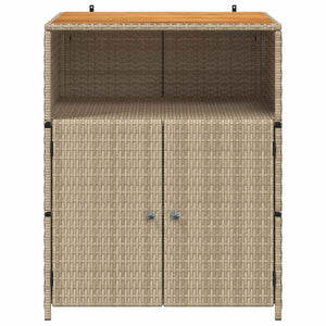 Beiger Rattan Schrank mit Tür
