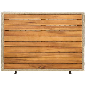 Beiger Rattan Schrank mit Tür