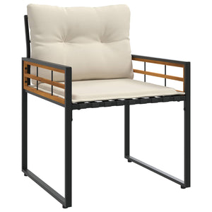 Gartenmöbel Set Creme 4-teilig mit Kissen