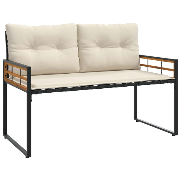 Gartenmöbel Set Creme 4-teilig mit Kissen
