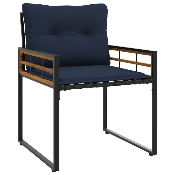 Gartenmöbel Set Marineblau 4-teilig