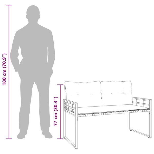 Gartenmöbel Set Marineblau 4-teilig