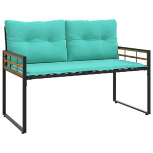 Türkises Gartenmöbel-Set mit Kissen, 4-teilig