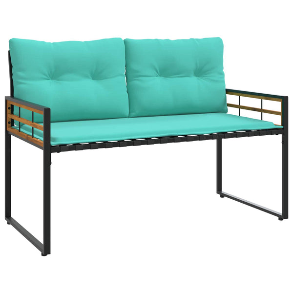 Türkises Gartenmöbel-Set mit Kissen, 4-teilig