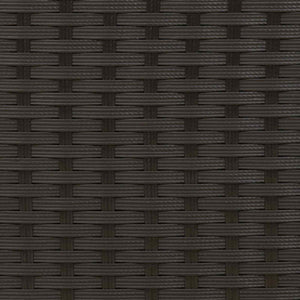 Rattan Gartenbank mit Kissen, Schwarz/Cremeweiß