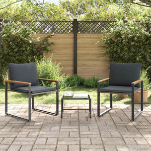 Rattan Gartenmöbel Set mit Kissen, 3-teilig
