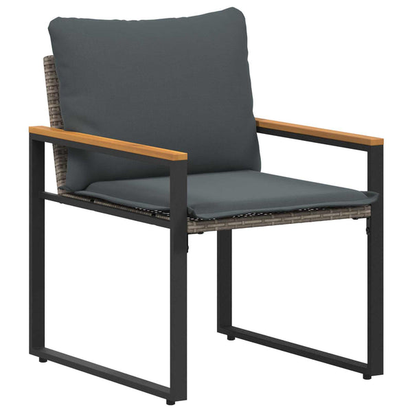 Rattan Gartenmöbel Set mit Kissen, 3-teilig