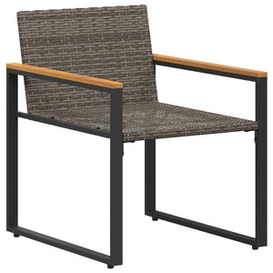 Rattan Gartenmöbel Set mit Kissen, 3-teilig