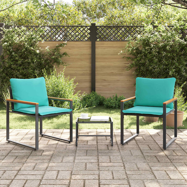 Rattan Möbelset 3-teilig mit Kissen