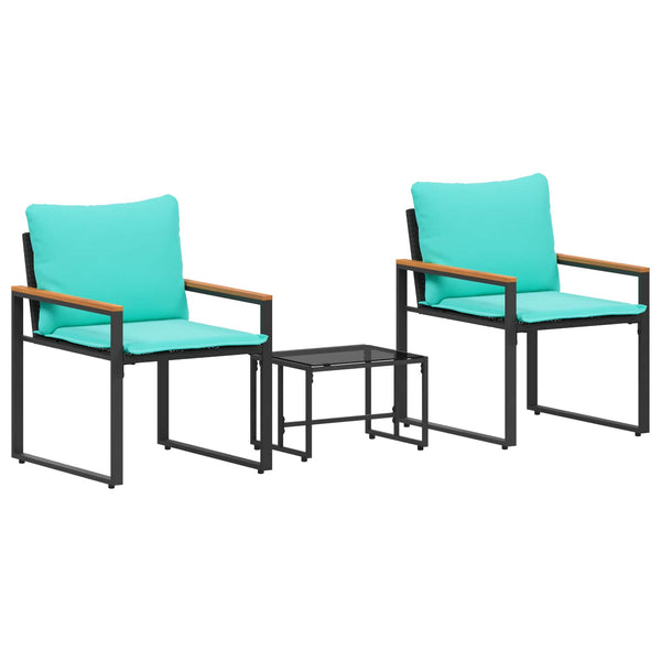 Rattan Möbelset 3-teilig mit Kissen