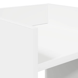 Weißer Pflanzenständer mit Regal, 100 cm hoch