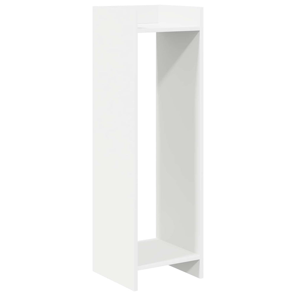 Weißer Pflanzenständer mit Regal, 100 cm hoch