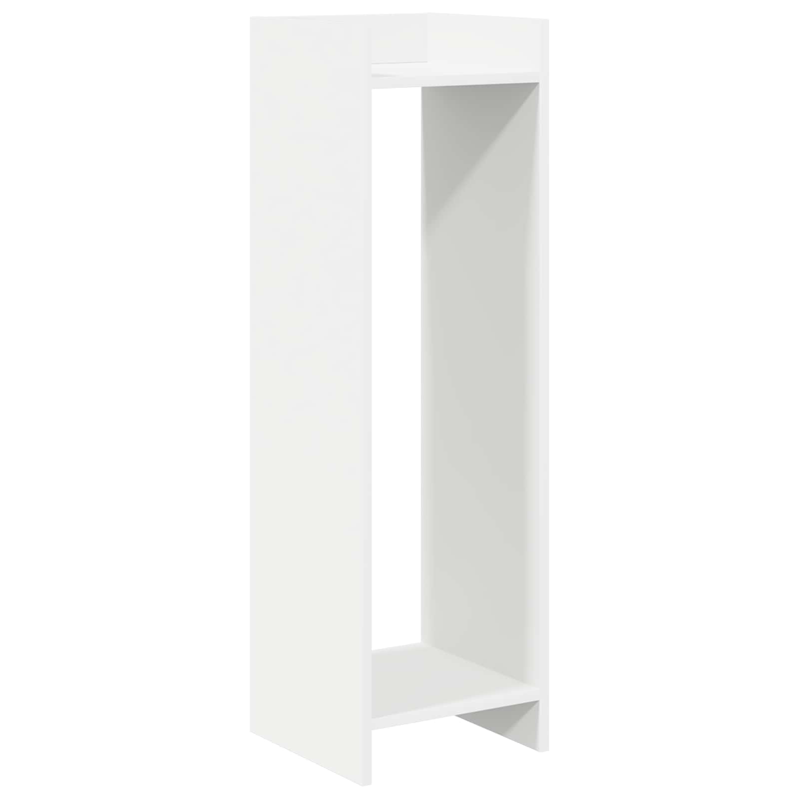 Weißer Pflanzenständer mit Regal, 100 cm hoch