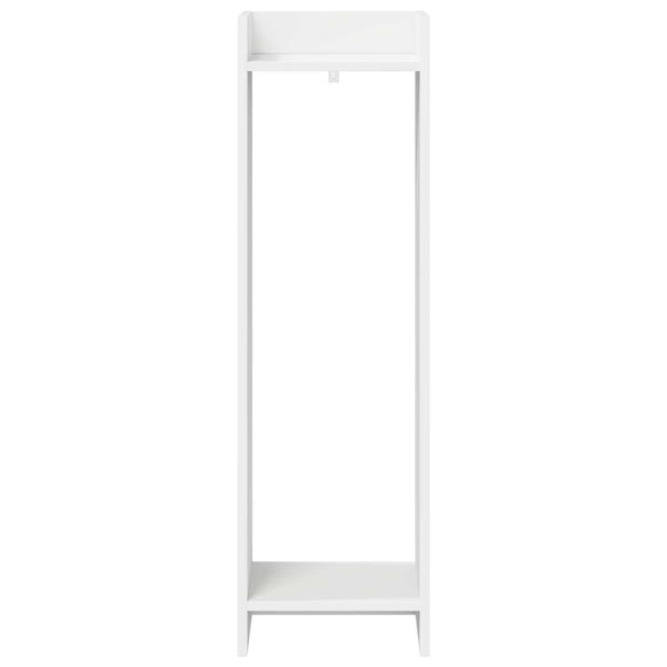 Weißer Pflanzenständer mit Regal, 100 cm hoch