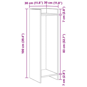Weißer Pflanzenständer mit Regal, 100 cm hoch