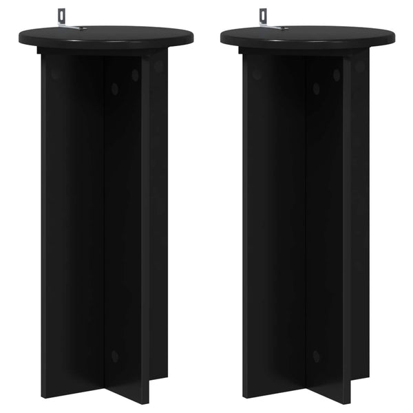 Schwarze Pflanzenständer 2er Set