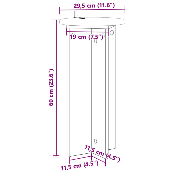 Pflanzenständer 2er Set Sonoma Eiche 60cm
