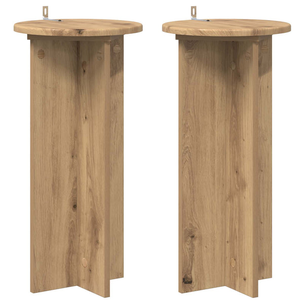Pflanzenständer 2er Set Artisan-Eiche 60cm