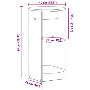 Seitenschrank Graues Sonoma 40x40x75cm