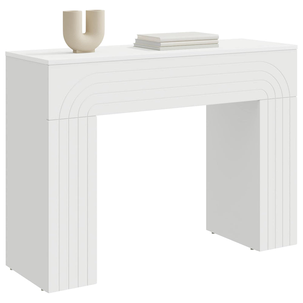 Weißer Couchtisch Holzwerkstoff 102 cm