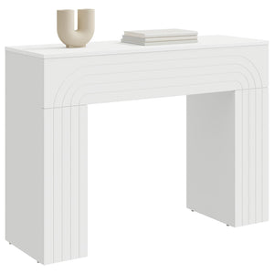 Weißer Couchtisch Holzwerkstoff 102 cm