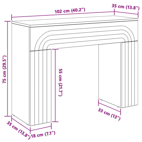 Couchtisch Altholz, 102 cm
