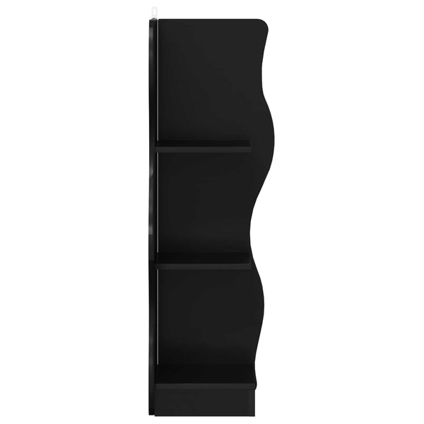 Eckregal Schwarz Holz 102 cm