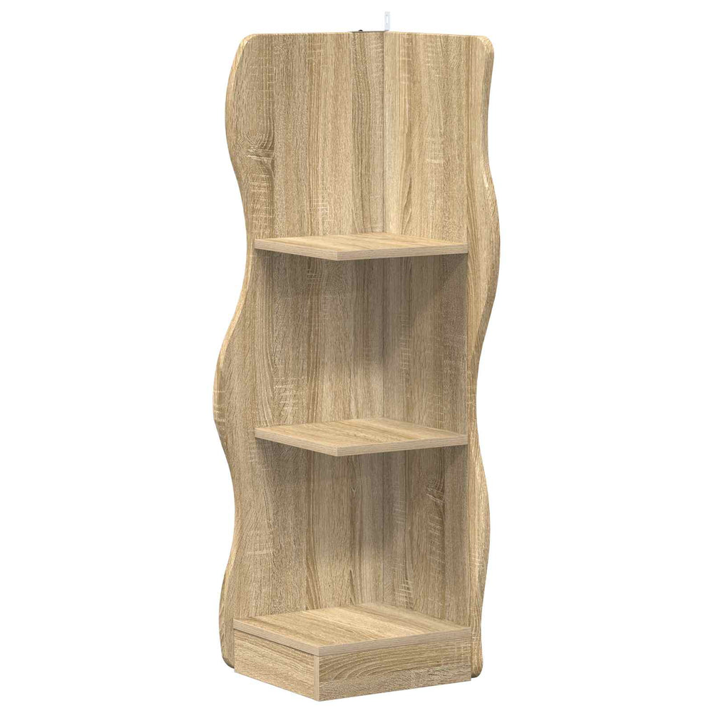 Eckregal Sonoma-Eiche, 102 cm hoch