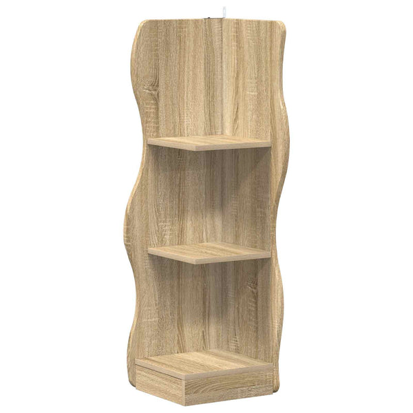 Eckregal Sonoma-Eiche, 102 cm hoch