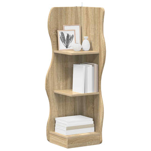 Eckregal Sonoma-Eiche, 102 cm hoch
