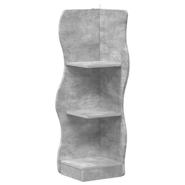 Eckregal Betongrau 102 cm