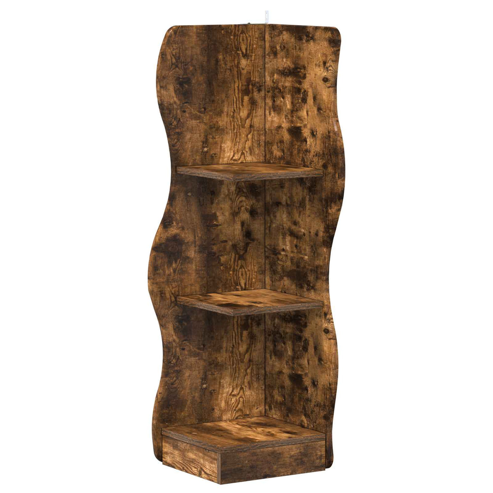 Eckregal Geräucherte Eiche 102cm