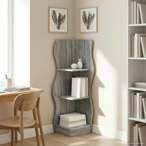 Eckregal Grau Sonoma 102 cm