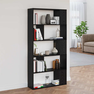 Schwarzes Bücherregal Eichen-Optik