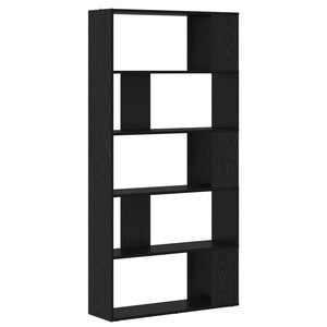 Schwarzes Bücherregal Eichen-Optik